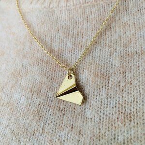 Airplane Jewelry Pendant Necklace World Travel Charm GOLD SILVER BLACK